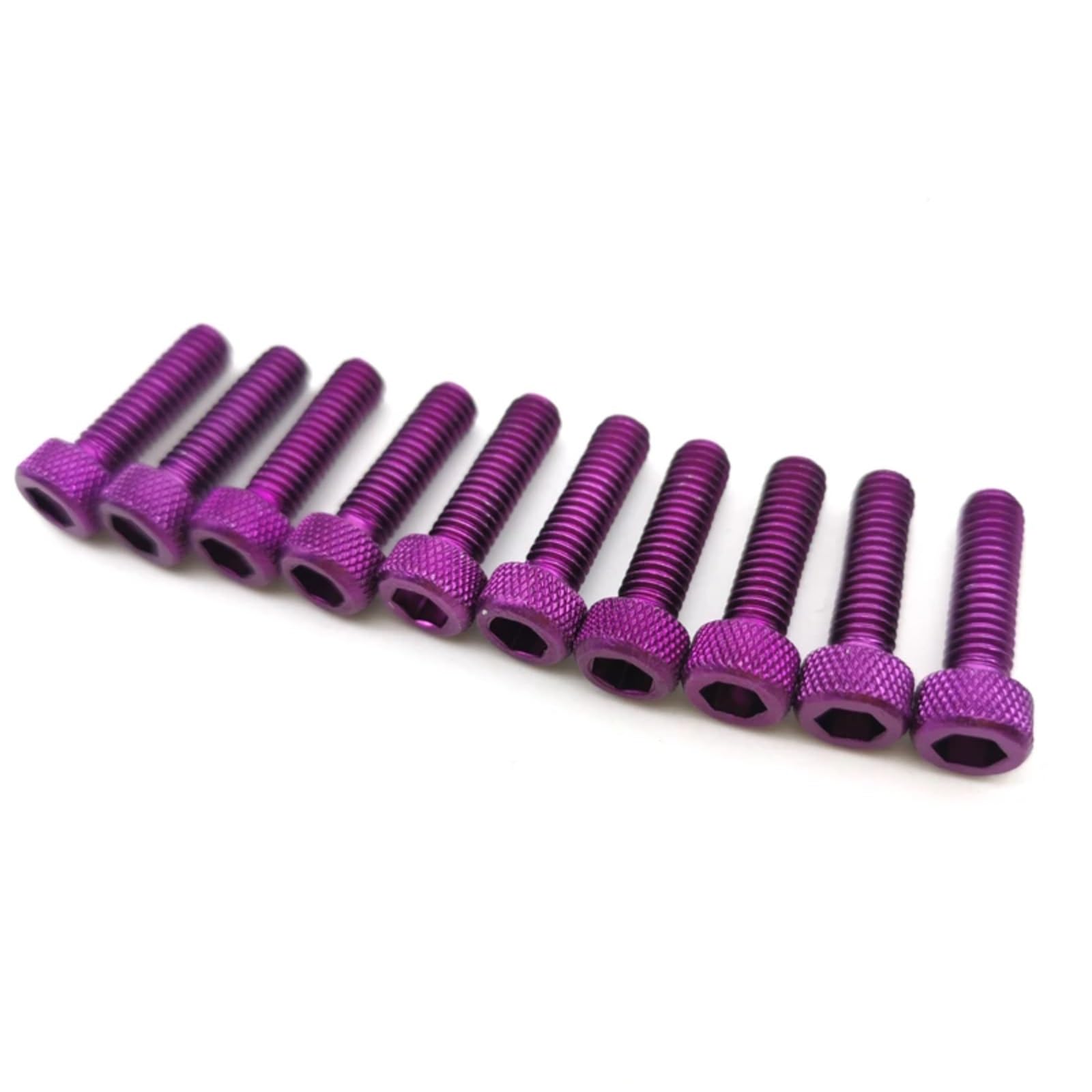 RDWSPLI Motorrad Schrauben Set 10 Stücke Bunte Universal 6 MM Racing Motocross Teil Kit Verkleidung Dirt Pit Bike Moto Befestigungs Muttern Schrauben Zubehör Motorrad Schraube(Purple) von RDWSPLI