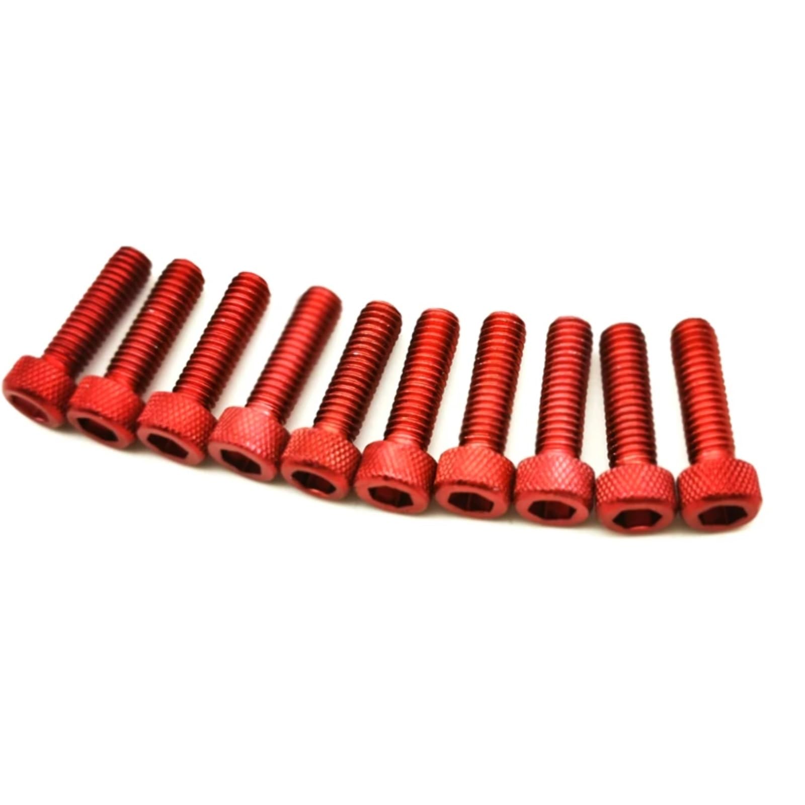 RDWSPLI Motorrad Schrauben Set 10 Stücke Bunte Universal 6 MM Racing Motocross Teil Kit Verkleidung Dirt Pit Bike Moto Befestigungs Muttern Schrauben Zubehör Motorrad Schraube(Red) von RDWSPLI