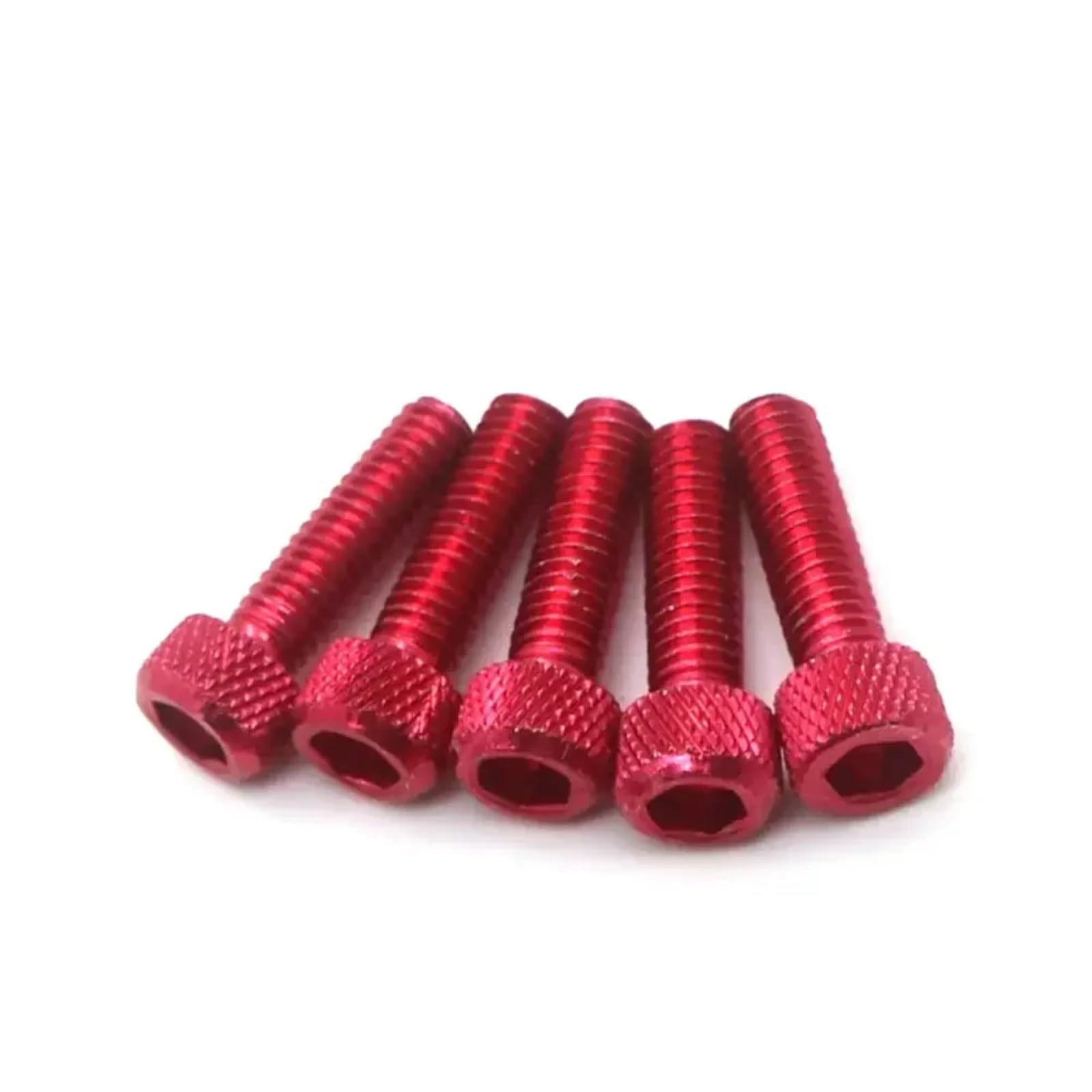 RDWSPLI Motorrad Schrauben Set 5 Stücke Bunte Universal 6 MM Racing Motocross Teil Kit Verkleidung Dirt Pit Bike Moto Befestigungs Muttern Schrauben Zubehör Motorrad Schraube(Red) von RDWSPLI