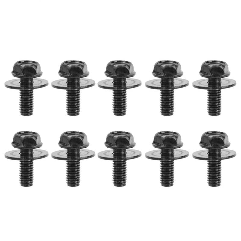 RDWSPLI Motorrad Schrauben Set Allgemeine Teile Karosserieschrauben U-Mutter-Clips M6 Motorabdeckung Unterboden Für Spritzschutz Stoßstange Kotflügel Liner Halter Befestigungsnietschrauben(10pcs2) von RDWSPLI