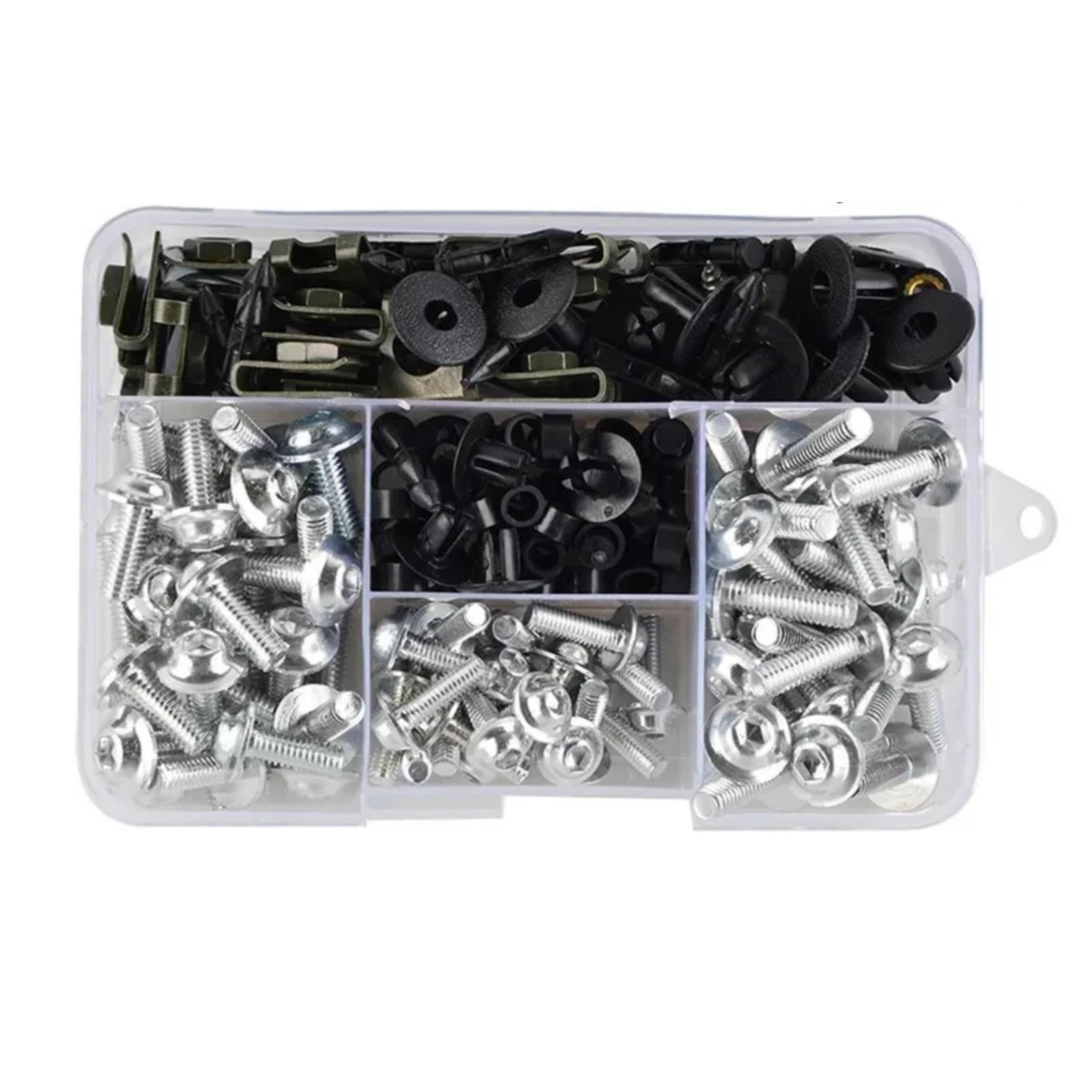 RDWSPLI Motorrad Schrauben Set Für Africa Für Twin Für CRF1000L Für CRF1100L Motorrad Verkleidung Schrauben Schrauben Kit Mutter Clips Motorrad Batterie Terminal Schrauben(Silver) von RDWSPLI