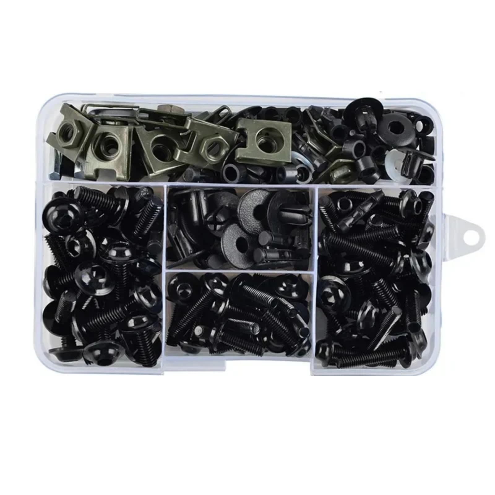 RDWSPLI Motorrad Schrauben Set Für CB400X Für CB400F Für CB500X Motorrad Verkleidung Schrauben Schrauben Kit Mutter Clips Motorrad Batterie Terminal Schrauben(Black) von RDWSPLI