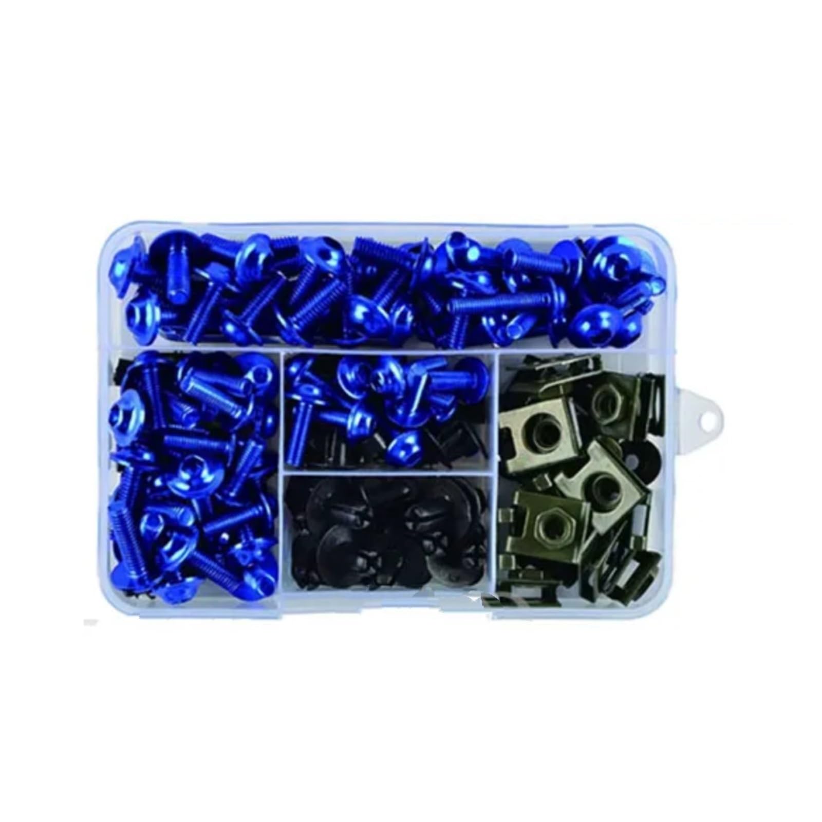 RDWSPLI Motorrad Schrauben Set Für CB500 Für CB650 193 Stücke Motorrad Zubehör Aluminium Verkleidung Für Bolzen Schrauben Kit Mutter Clip Motorrad Batterie Terminal Schrauben(Blue) von RDWSPLI