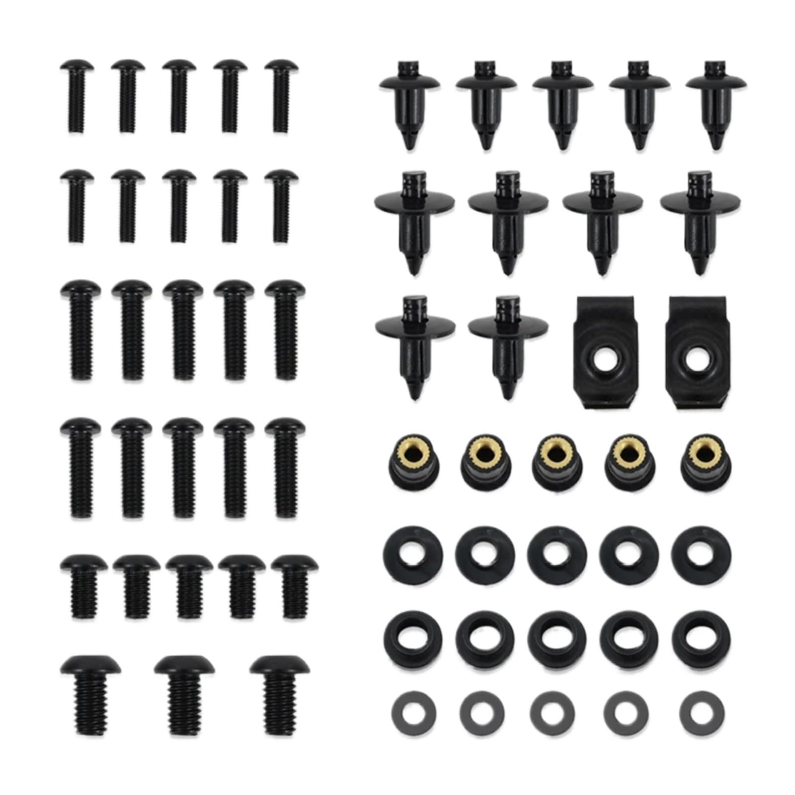 RDWSPLI Motorrad Schrauben Set Für CBR1000RR 2004 2005 Motorrad Komplette Verkleidung Schrauben Kit Körper Schrauben Mutter Für Fit Motorrad Batterie Terminal Schrauben(Black) von RDWSPLI