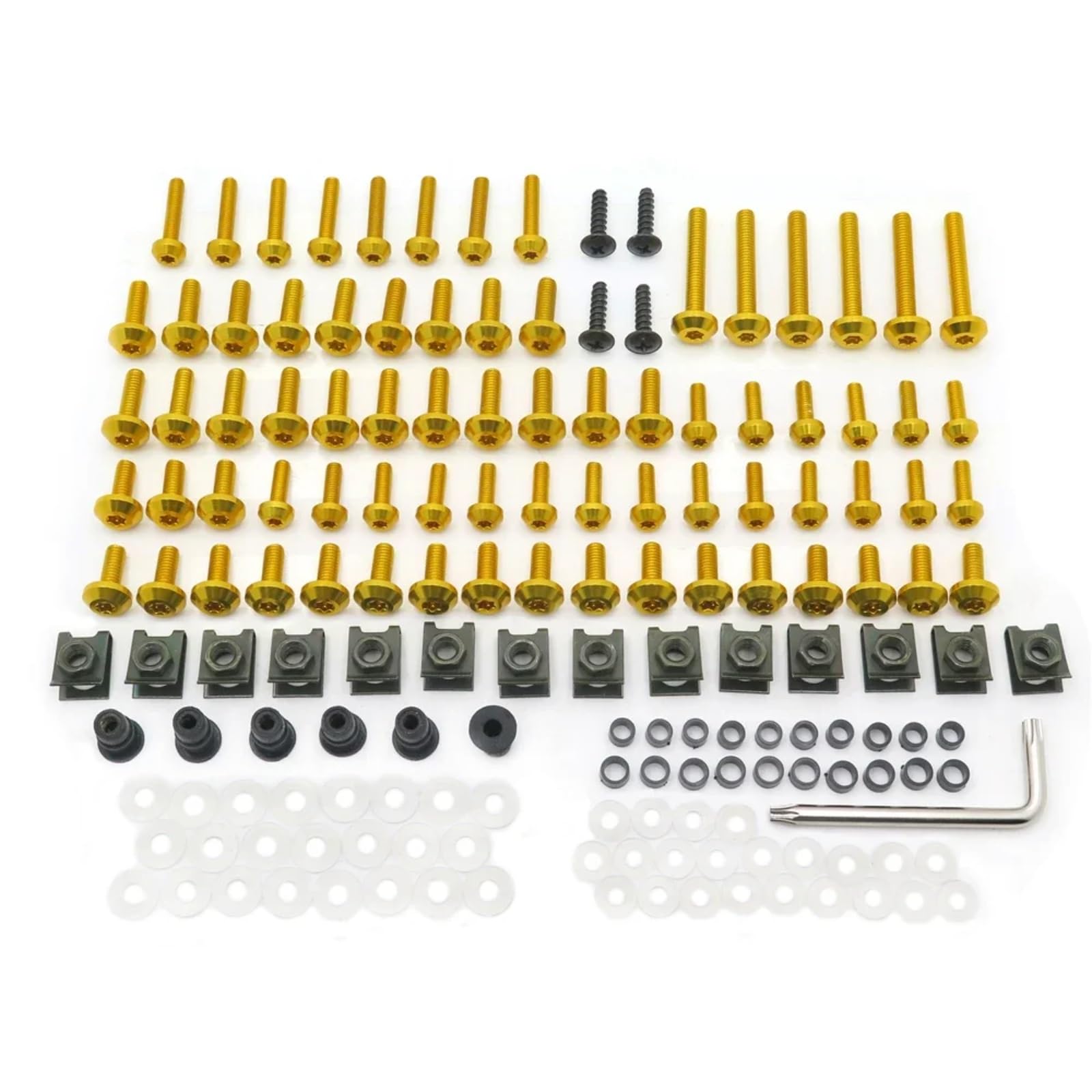 RDWSPLI Motorrad Schrauben Set Für CBR600 Für F4 Motorrad Teile Verkleidung Für Bolzen Kit Körper Schrauben Motorrad Schrauben Schrauben Muttern Automotive Teile(Yellow) von RDWSPLI