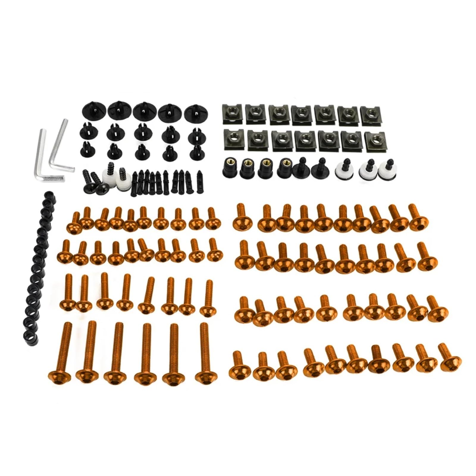 RDWSPLI Motorrad Schrauben Set Für CBR600RR 2007-2011 2012 Motorrad Vollverkleidung Schrauben Kit Schrauben Karosserie Verkleidung Clips Motorrad Verkleidung Für Bolzen Kit(Orange) von RDWSPLI