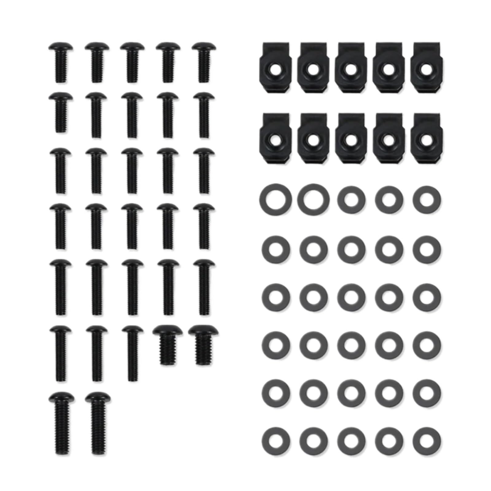 RDWSPLI Motorrad Schrauben Set Für K1200GT 2003–2005 Motorrad Komplettes Komplettes Verkleidungsschrauben-Set Verkleidungsclips Muttern Edelstahl Universelle Verkleidung Für Schrauben-Sets(Black) von RDWSPLI