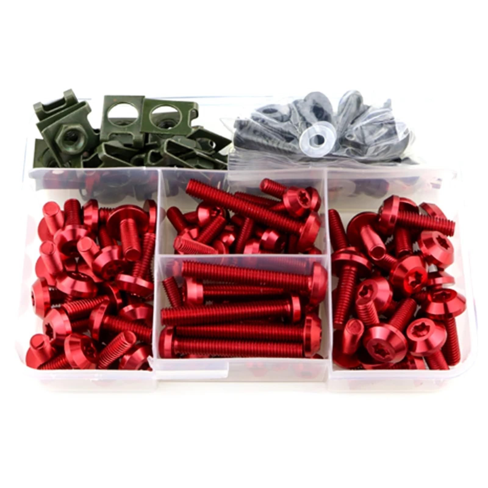 RDWSPLI Motorrad Schrauben Set Für R1250RT Für R1200RT Motorrad CNC Aluminium Voll Verkleidung Schrauben Kit Schrauben Motorrad Schrauben Schrauben Muttern Automotive Teile(Red) von RDWSPLI