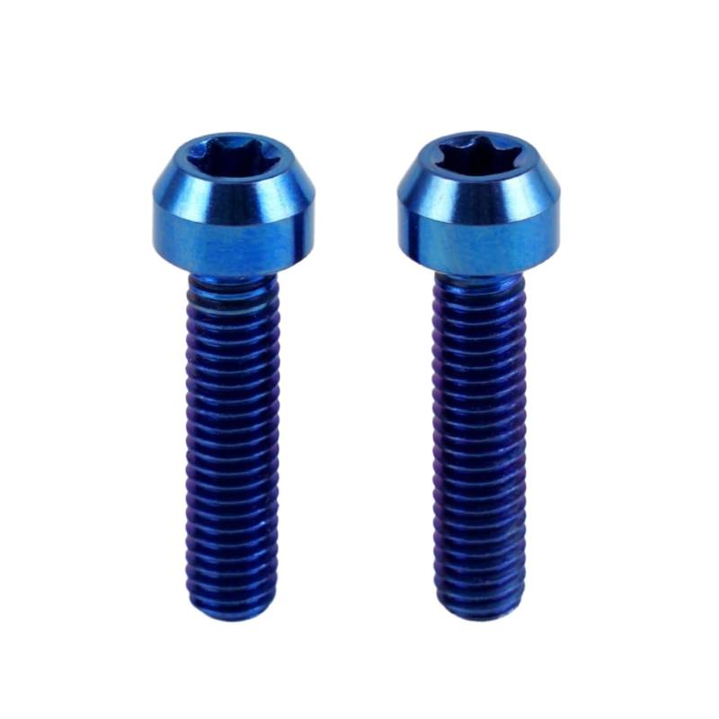 RDWSPLI Motorrad Schrauben Set Kompatibel Mit Suzuki M6 General Parts Motorrad-Bremssätteln Für Titan Für Bolzen M6 X 25 25 Mm Flansch Innenpflaumenkopfschrauben Verkleidungsschrauben Schrauben(Blue) von RDWSPLI