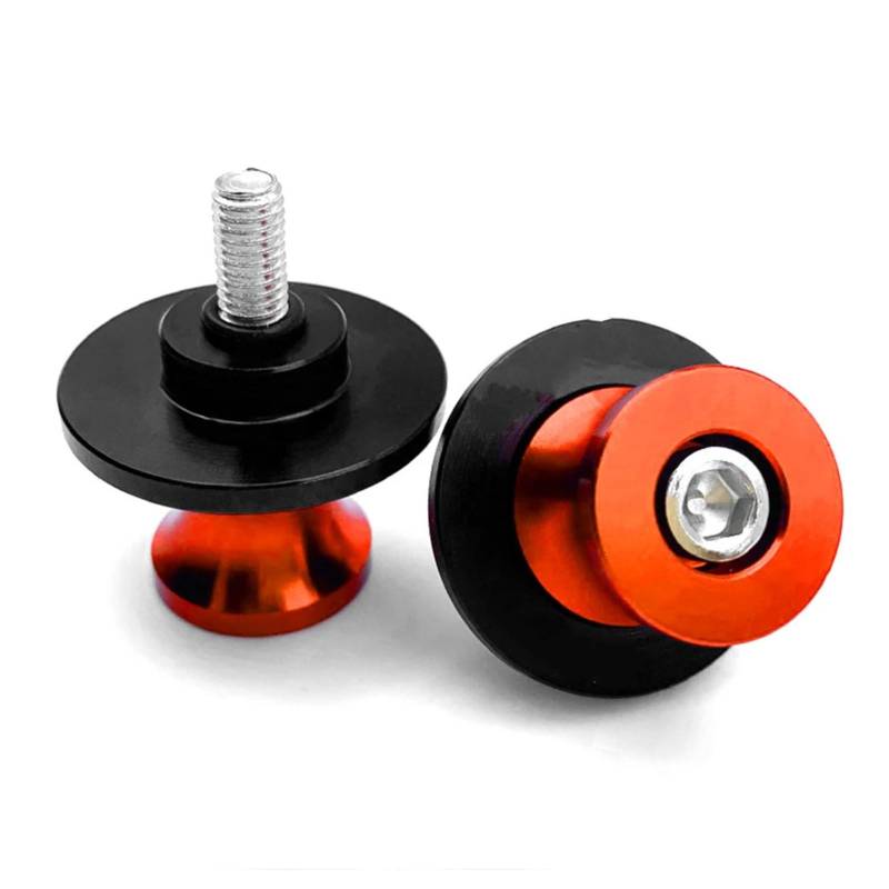 RDWSPLI Motorrad Schrauben Set Kompatibel Mit Yamaha Für YZFR1 Für YZFR3 Für YZFR6 Motorradzubehör 6 Mm Schwingenspule Slider Standschrauben Verkleidung Für Bolzensatz(Orange) von RDWSPLI