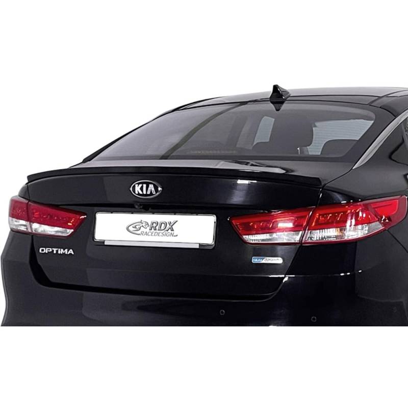 Heckspoilerlippe kompatibel mit KIA Optima (JF) 2015-2020 (ABS), Schwarz von RDX Racedesign