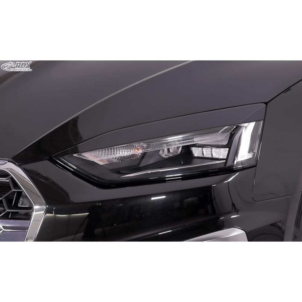 Scheinwerferblenden kompatibel mit Audi A5 (F5) 2016-2020 & Facelift 2020- (nur LED-Scheinwerfer, nicht für Matrix-LED) (ABS) von RDX Racedesign