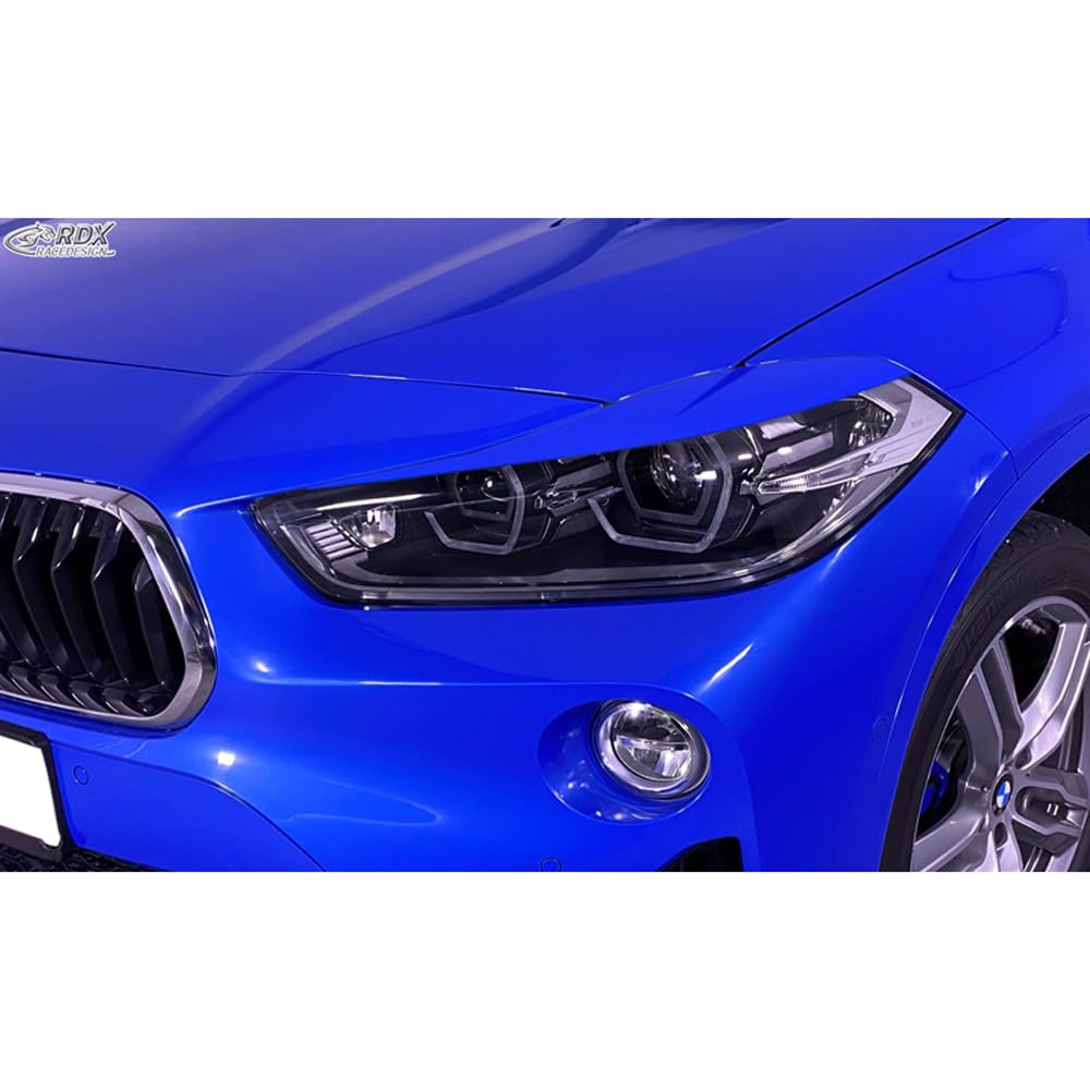 Scheinwerferblenden kompatibel mit BMW X2 F39 2017-2023 (ABS), Unlackiert von RDX Racedesign