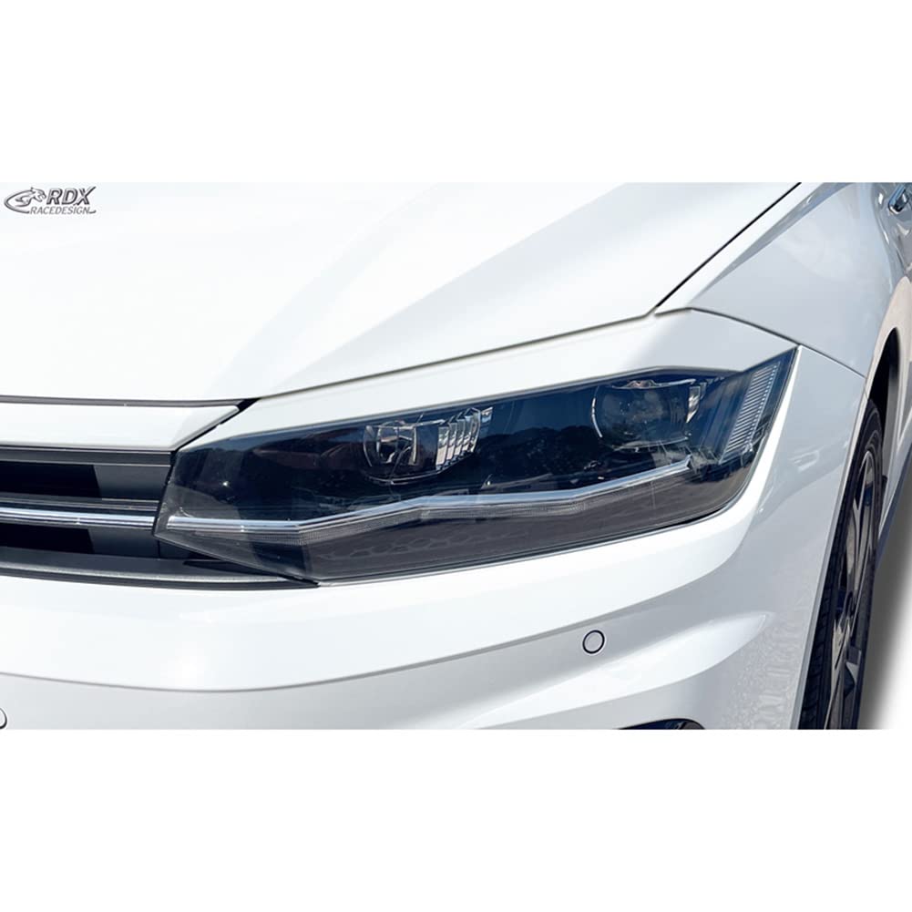 Scheinwerferblenden kompatibel mit Volkswagen Polo (AW) 2017- (ABS) von RDX Racedesign