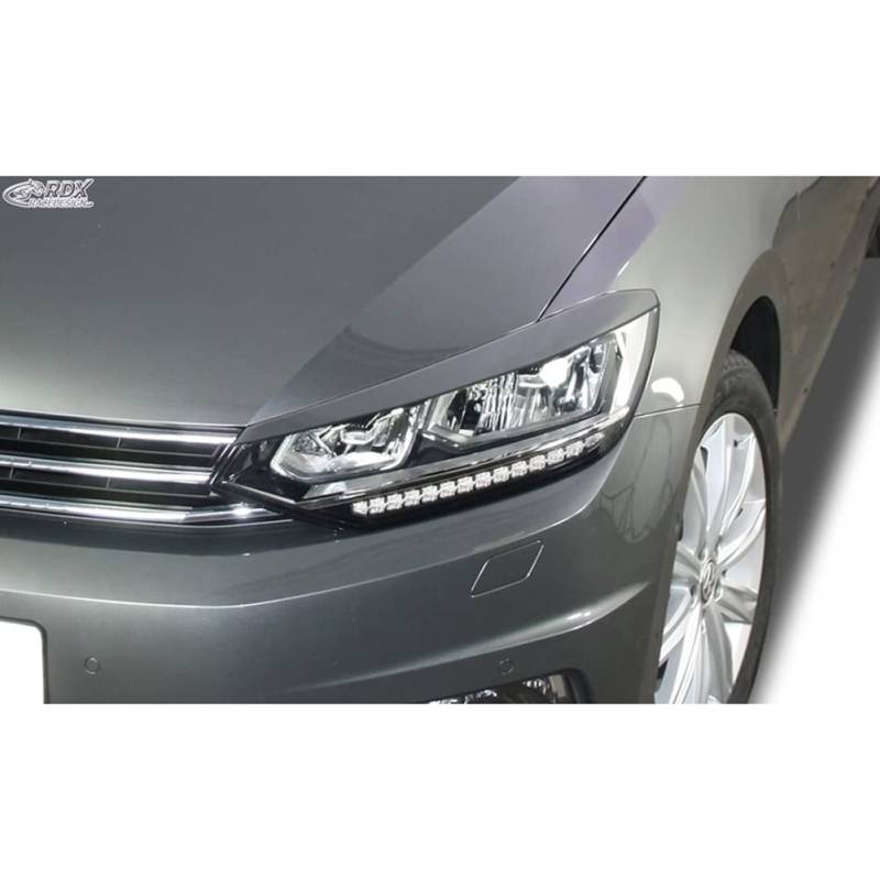 Scheinwerferblenden kompatibel mit Volkswagen Touran (5T) 2015- (LED) (ABS), Unlackiert von RDX Racedesign