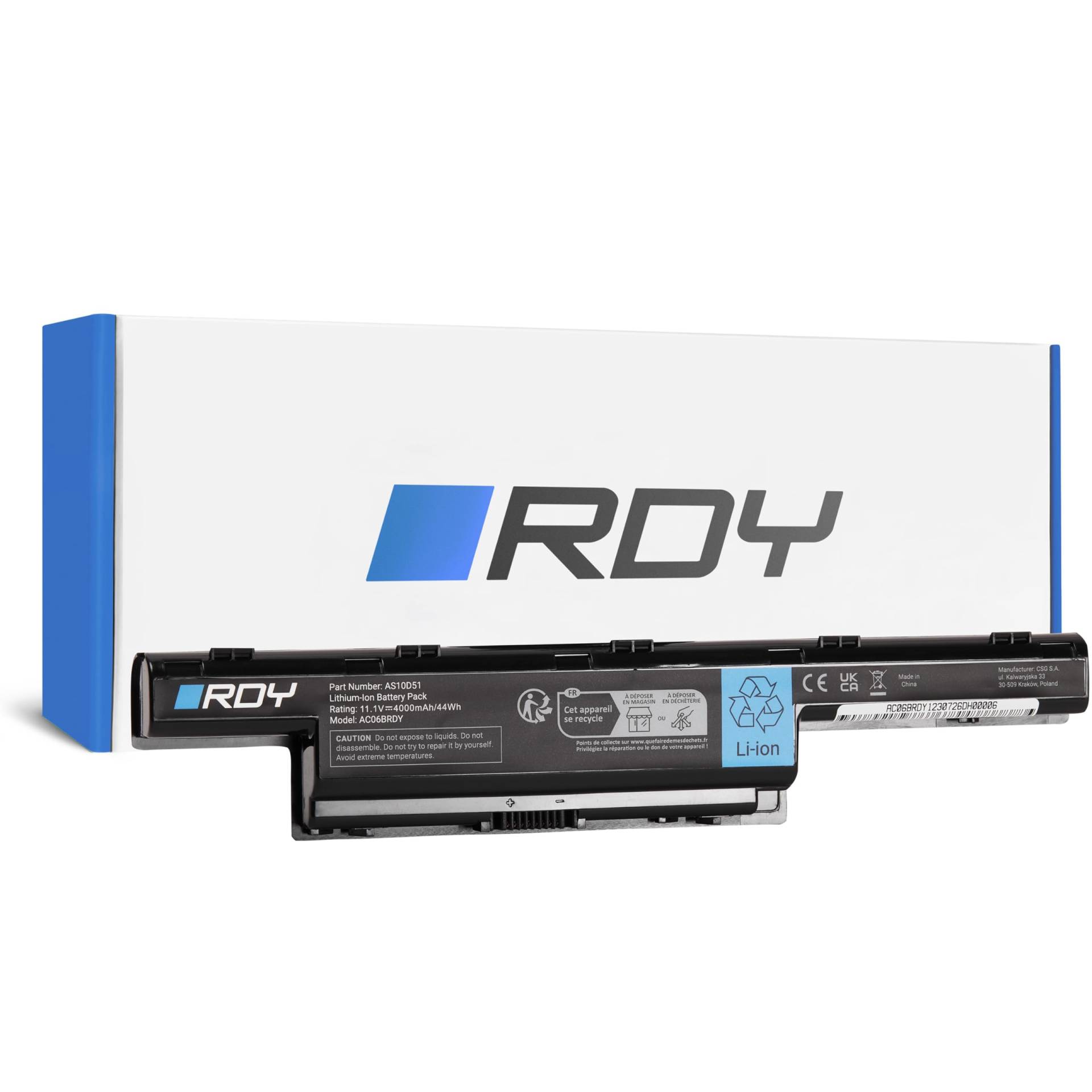 RDY Laptop Akku AS10D31 AS10D41 AS10D51 AS10D71 AS10D75 AS10D81 Notebook Batterie für Acer Aspire 5733 5750 5741 5741G 5742G 5750G E1-531 E1-531G E1-571G (Kapazität: 4000 mAh 11.1V) von RDY