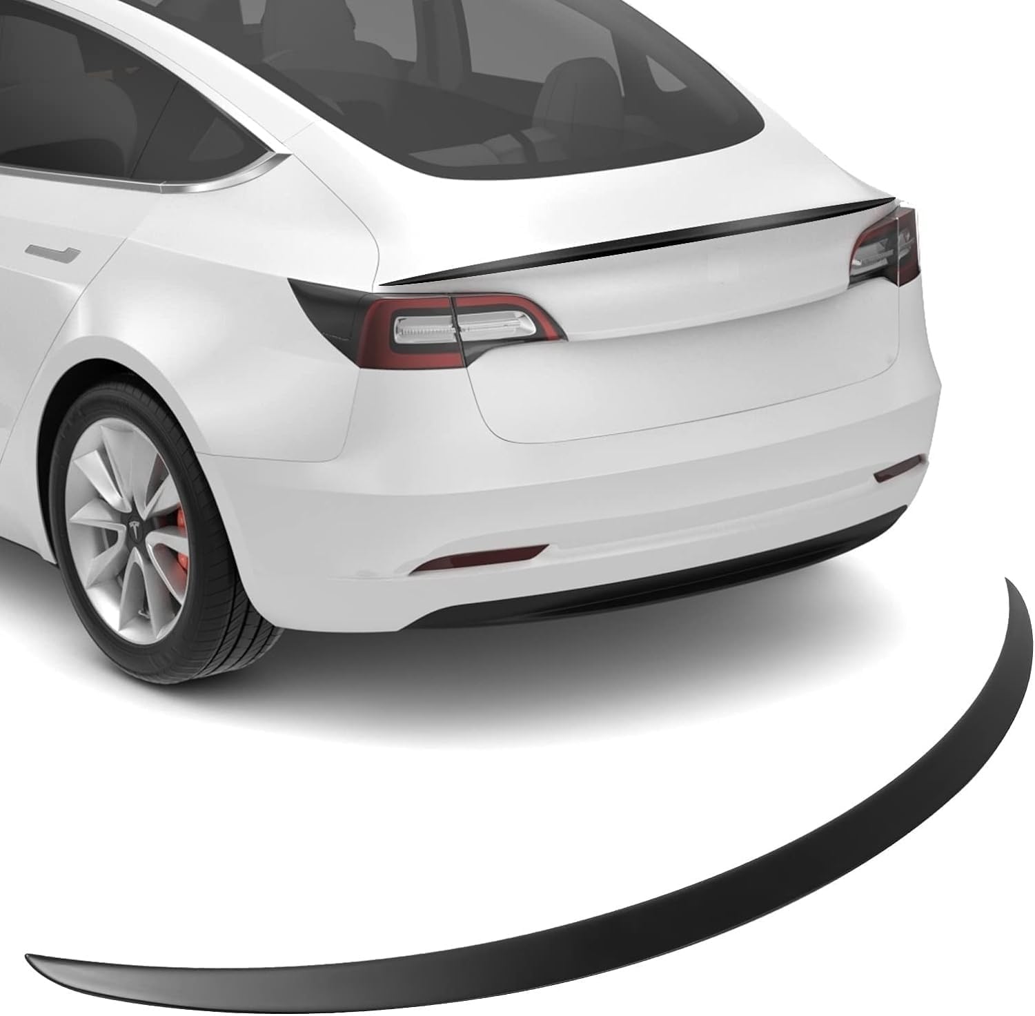 Auto Heckspoiler Spoiler Für Tesla Model 3 Y, Dachspoiler AußEn Styling ZubehöR Kofferraumspoiler Heckflügel von REAGAR