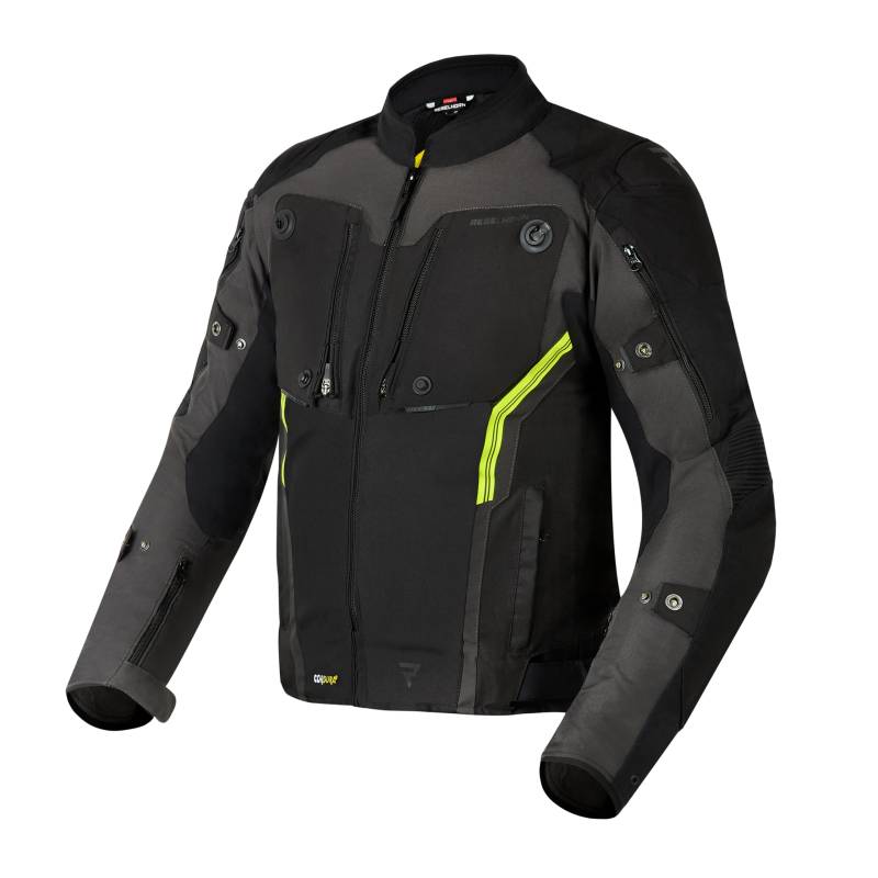 REBELHORN Borg Motorradjacke Herren | Cordura | Humax Membran | Ellbogen und Schulterprotektoren Stufe 2 | 10 Lüftungskanäle von REBELHORN