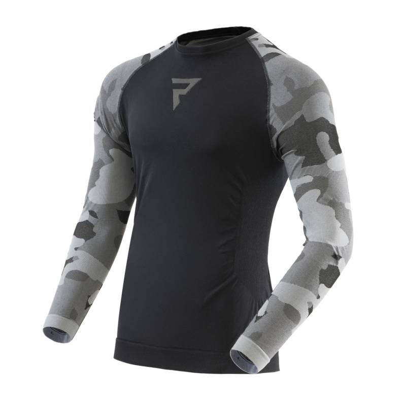 REBELHORN Freeze II Thermo Jersey Herren | Langarm | Kühlende Thermounterwäsche | Feuchtigkeitsableitung | Atmungsaktiv | Kompressionszonen | Thermomotorradkleidung von REBELHORN