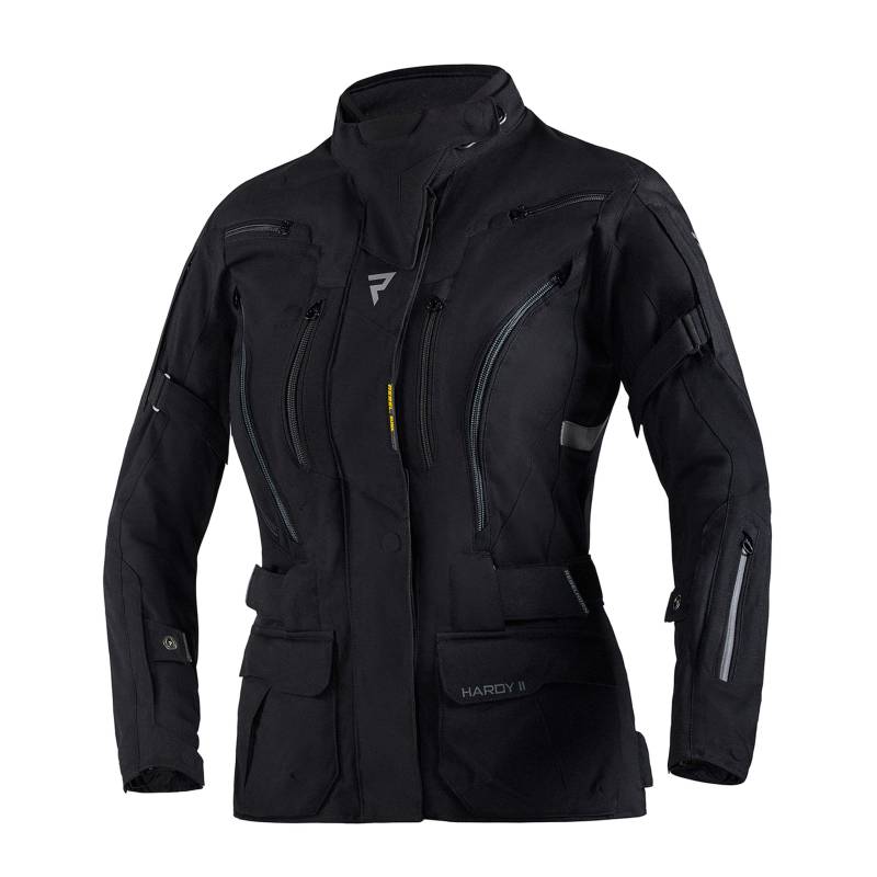 REBELHORN Hardy II Lady Motorradjacke Damen 3 Schichten Wasserdichte atmungsaktive Membran CE-Level 2 Ellbogen- und Schulterschutz Rebel Clima System Reflektierende Elemente von REBELHORN