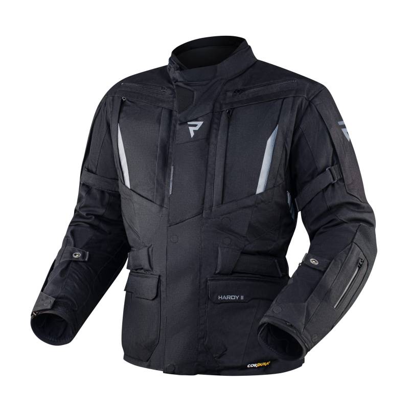 REBELHORN Hardy II Motorradjacke für Männer 3 Schichten Wasserdichte atmungsaktive Membran CE-Level 2 Ellbogen- und Schulterschutz von REBELHORN