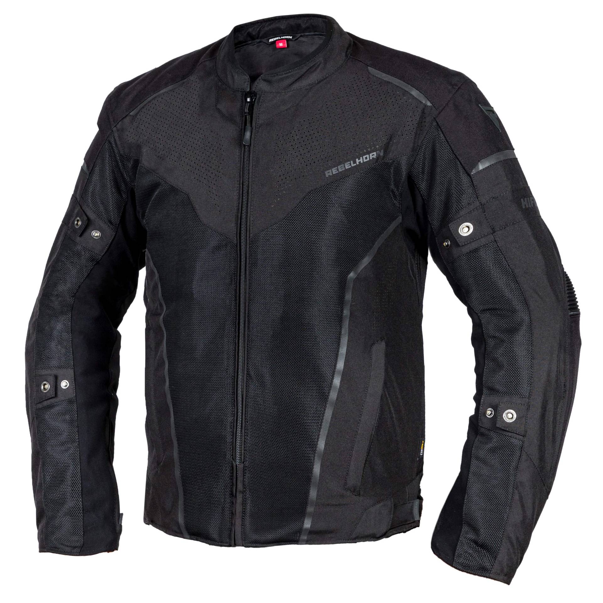 REBELHORN Hiflow IV Motorradjacke Herren | Abnehmbare Humax Membrane | Ellenbogen und Schulterprotektoren Stufe 2 | Mesh-Belüftung Einsätze | Abnehmbare Thermofutter von REBELHORN