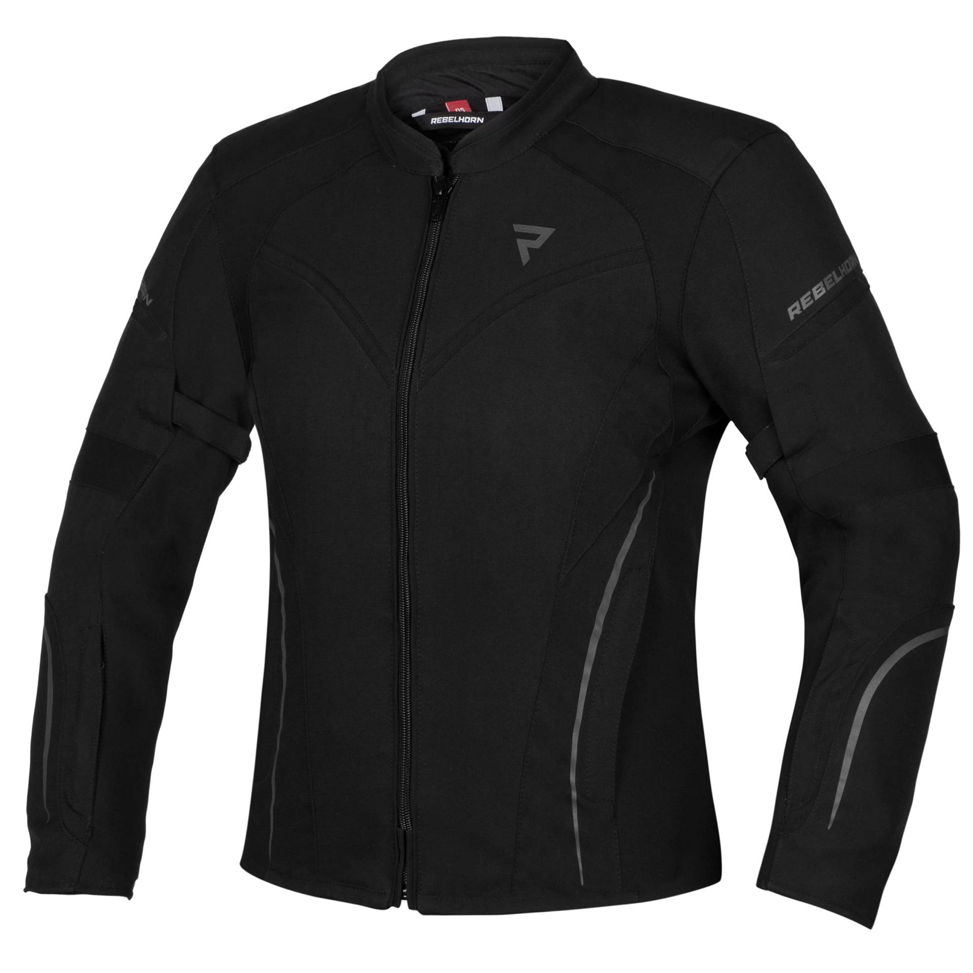 REBELHORN Luna Lady Textile Motorradjacke für Frauen Ellbogen- und Schulterschutz Membranbelüftung Reflektierende Elemente 4 Taschen CE-Zertifizierung von REBELHORN