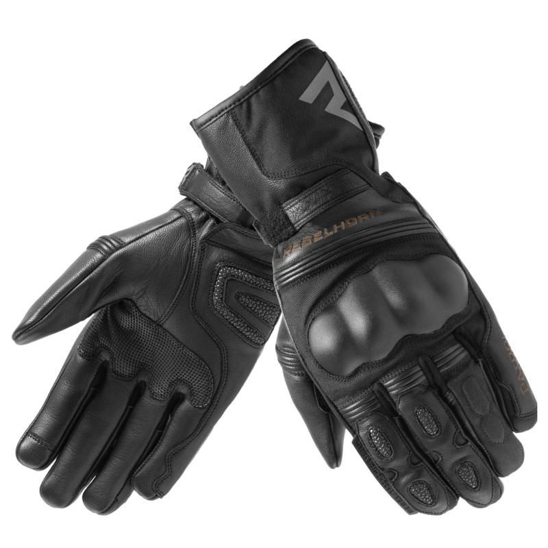 REBELHORN Patrol WP Leder Motorrad Handschuhe für Männer Superfabric Panels und Finger Caps Ventilation Flexible Elemente Touchscreen Freundliche Pads von REBELHORN