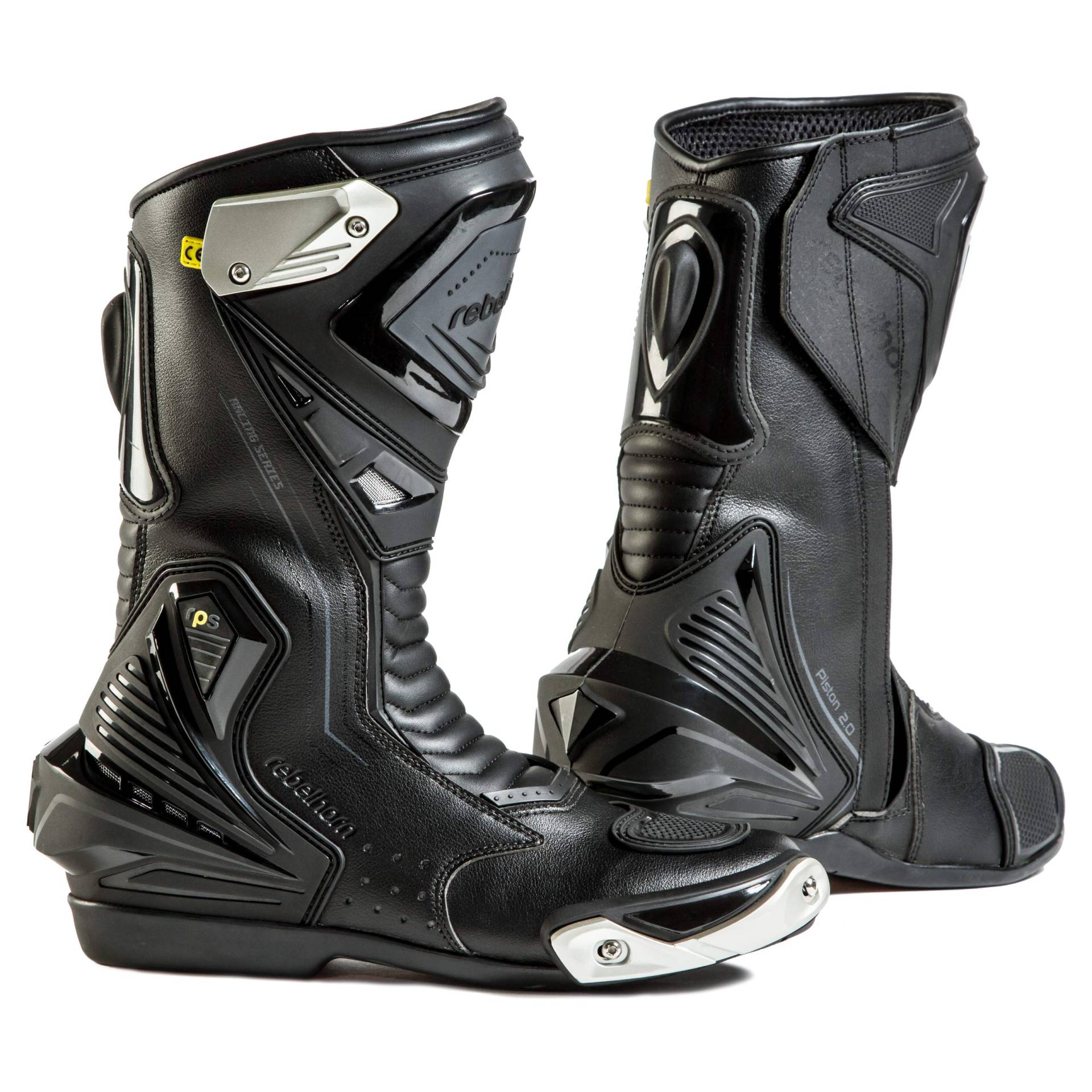 REBELHORN Piston II CE Motorradstiefel für Männer Harte Fersen- und Knöchelschutz lüftung Antibakterielle Innensohle Reflektierende Elemente CE-Zertifizierung von REBELHORN