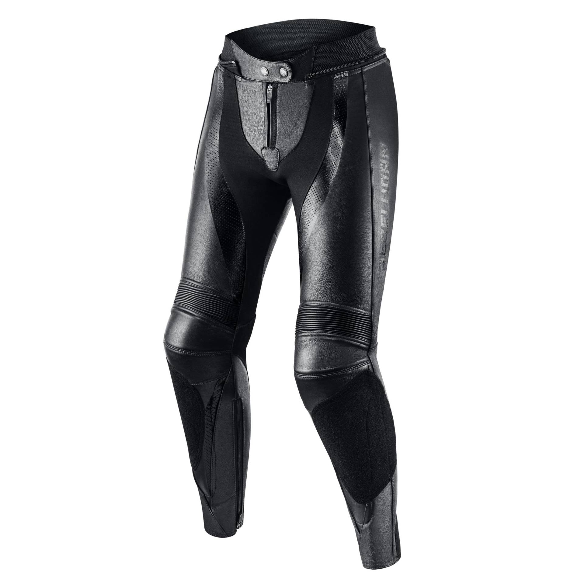 REBELHORN Rebel Motorradhose Damen | Leder | Knie und Hüft Protektoren | Austauschbare Knieschieber | Perforierte Paneele von REBELHORN