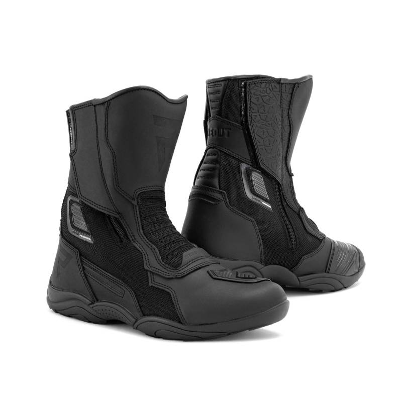 REBELHORN Scout Air Motorradstiefel Mesh-Belüftungseinsätze Knöchel- und Fersenschutz Antibakterieller Einsatz Reflektierende Elemente von REBELHORN