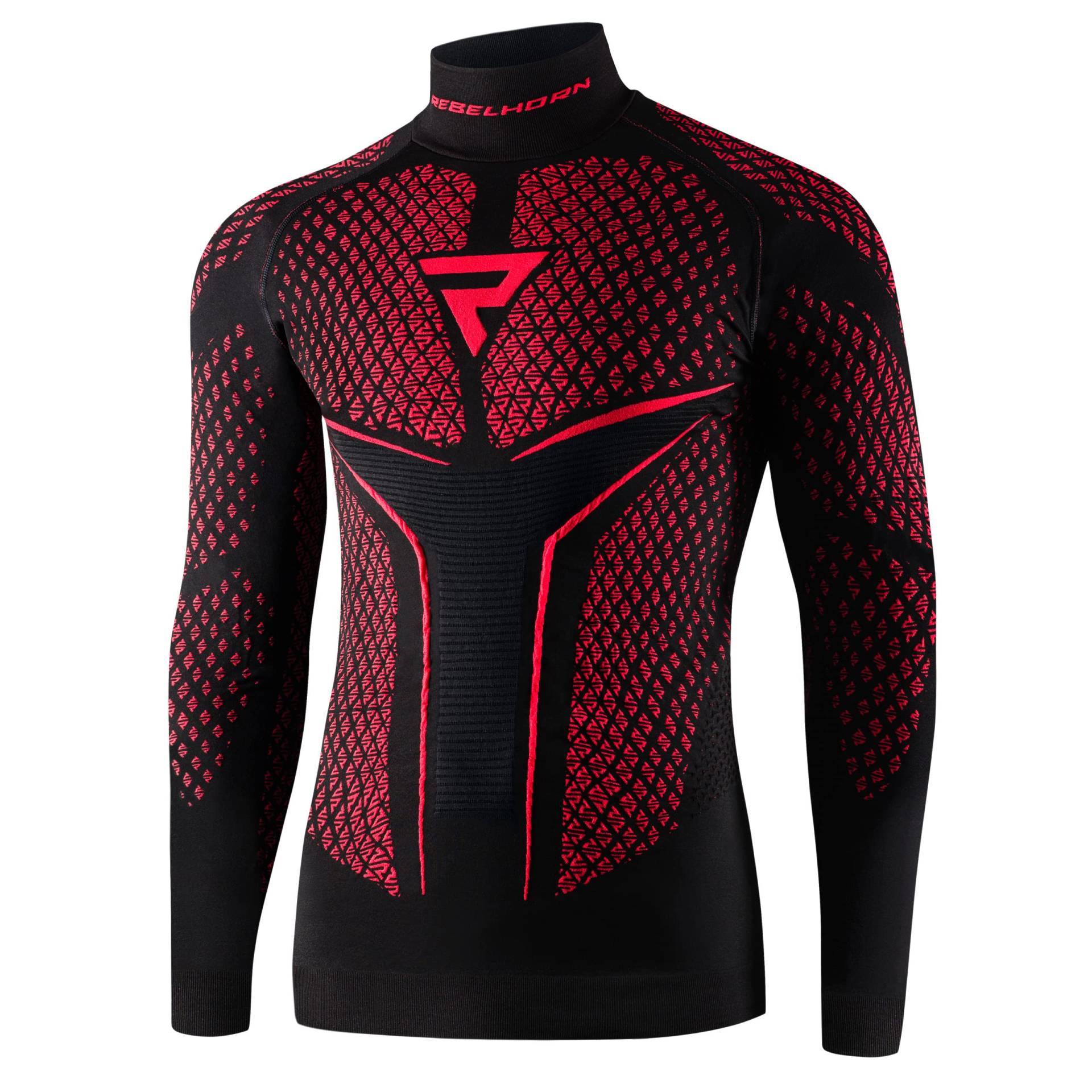 REBELHORN Therm II Motorrad Funktionsshirt Langarm Herren Thermoaktive Bekleidung Ultraleicht und Zart für kalte Tage von REBELHORN