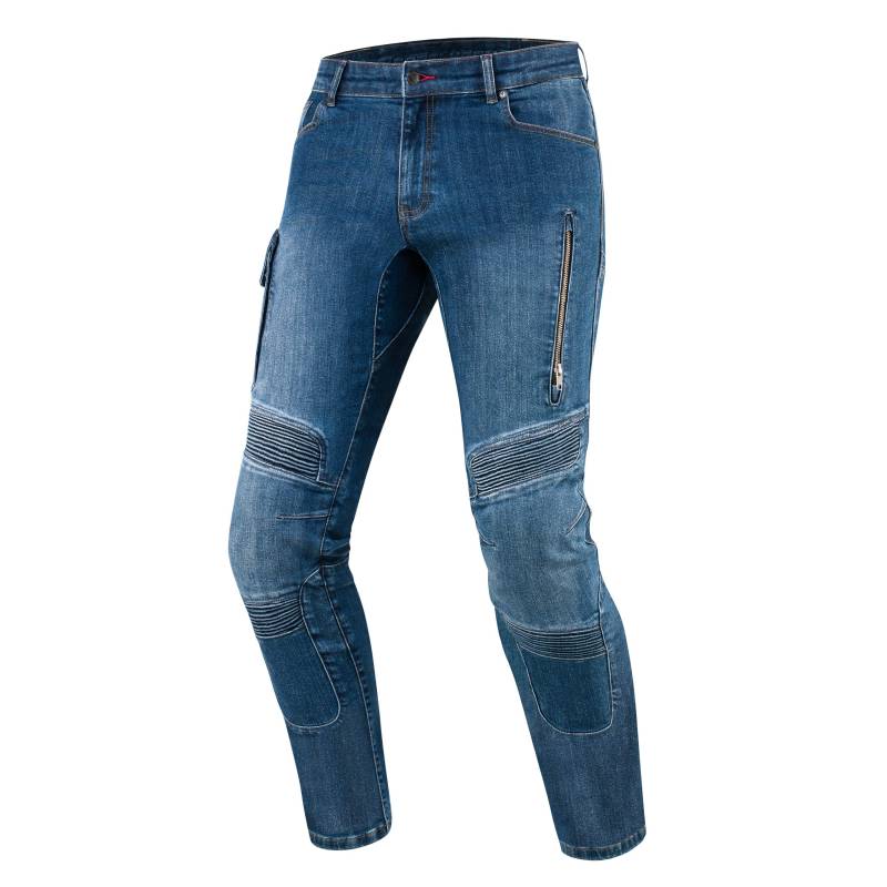 REBELHORN Vandal Motorradjeans Herren | Aramidfaser Futter | SAS-TEC Stufe 2 Knieprotektoren und Stufe 1 Hüftprotektoren | Steißbeinprotektor Tasche | 2 Belüftungskanäle | Tapered Fit von REBELHORN