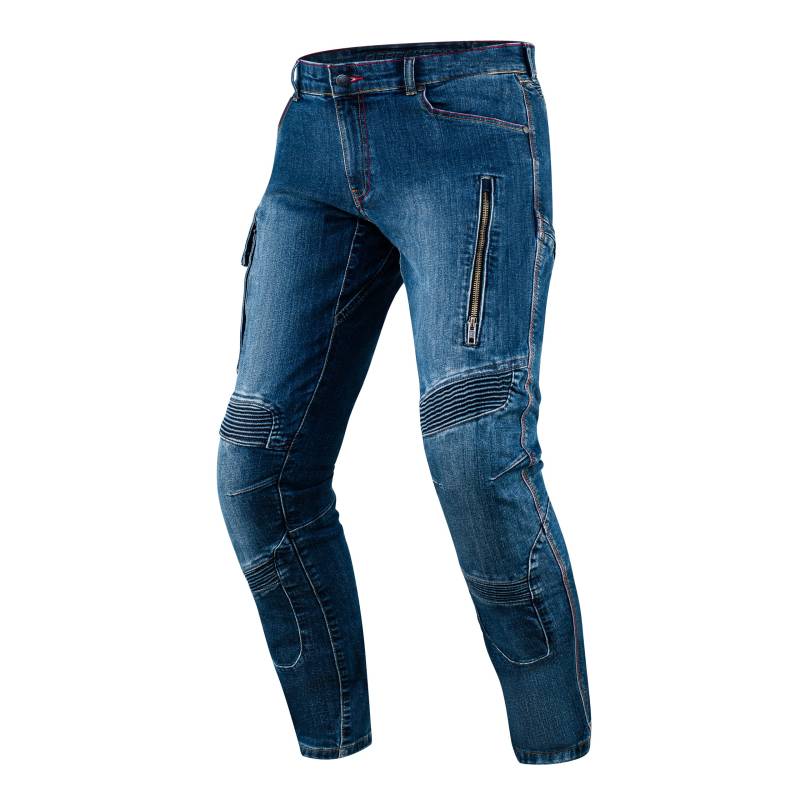 REBELHORN Vandal Motorradjeans Herren | Aramidfaser Futter | SAS-TEC Stufe 2 Knieprotektoren und Stufe 1 Hüftprotektoren | Steißbeinprotektor Tasche | 2 Belüftungskanäle | Tapered Fit von REBELHORN