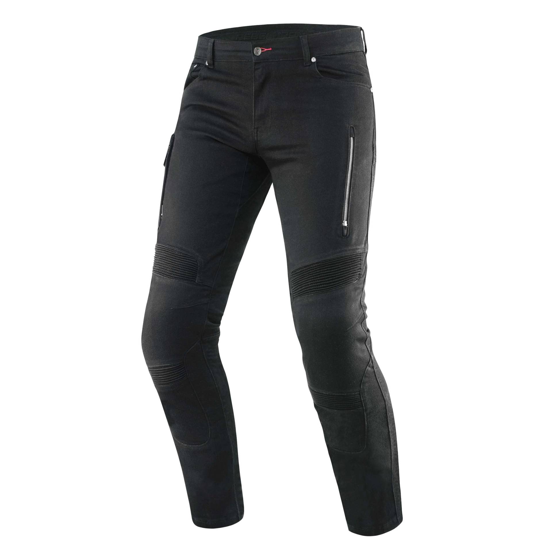 REBELHORN Vandal Twill Motorradhose Herren | Aramidfaser Futter | Knie und Hüftprotektoren | 2 Belüftungskanäle | 6 Taschen | Tapered Fit von REBELHORN