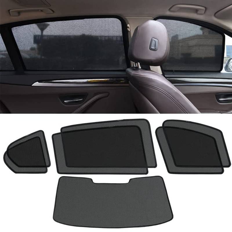 Auto Sonnenschutz Uv-Schutz, für Hyundai Tucson 2015-2020 Magnetisch Sonnenschutz Heckscheibe Seitenscheibe Privatsphäre Faltbar ZubehöR,7pcs Full Set von REDOVO