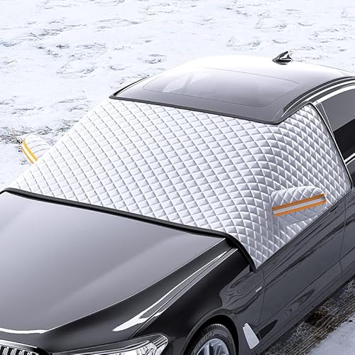 Frontscheibenabdeckung Winter für VW Golf 7 Wagon 2013-2019, Magnet Fixierung verdicken, vergrößern Faltbare Windschutzscheibe Abdeckung gegen Sonne, Frost, Schnee, EIS,L von REDVIT