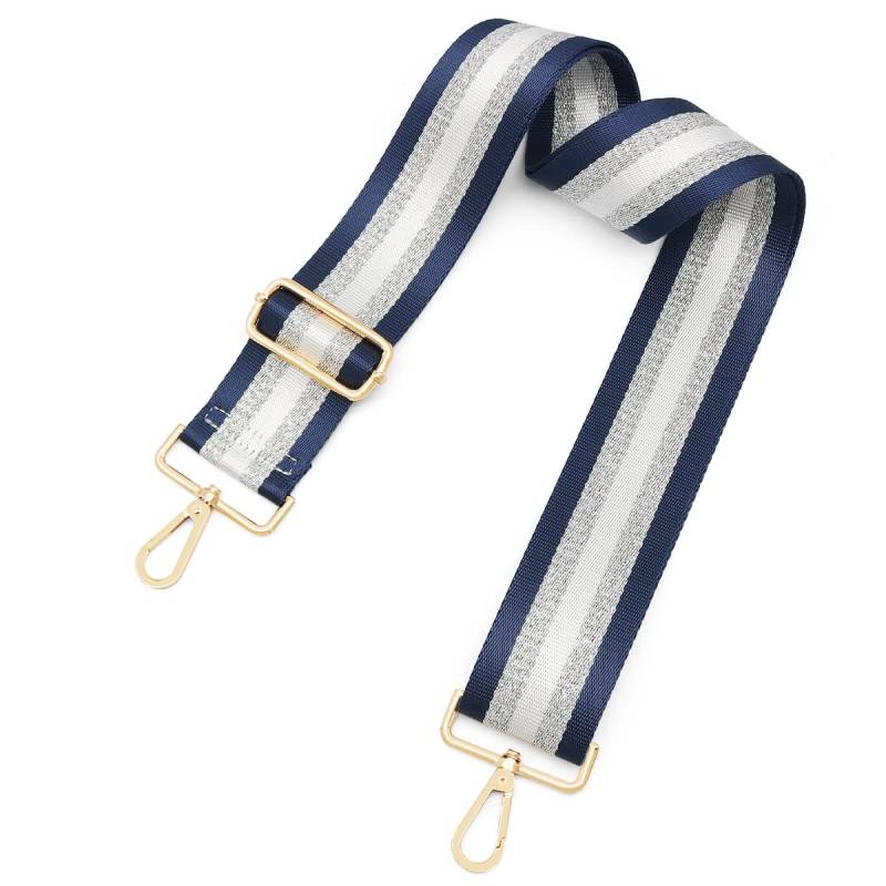 REETEE Verstellbarer Schultergurt Mehrfarbiger Breiter Taschengurt Schulterriemen für Taschen, Taschenriemen Breit für Damen und Herren Umhängegurt Tasche (breit 5cm, Navy blau) von REETEE