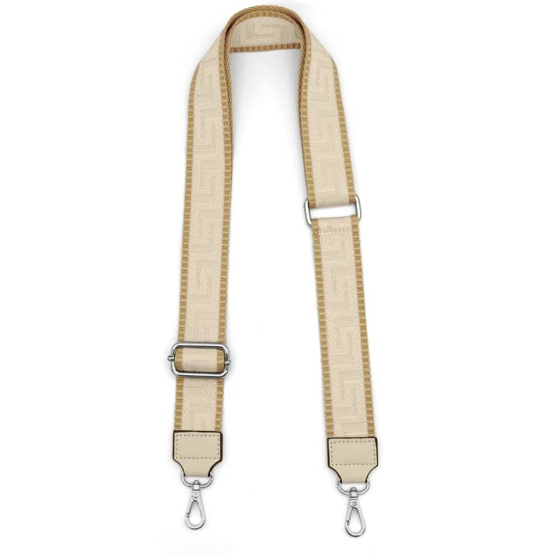 Taschengurte Zum Wechseln Silber Karabiner Verstellbarer Schultergurt für Taschen 3.8 Breit Taschengurt Schulterriemen für Taschen für Damen Herren 80-135cm Verstellbarer Taschenriemen (Aprikose) von REETEE