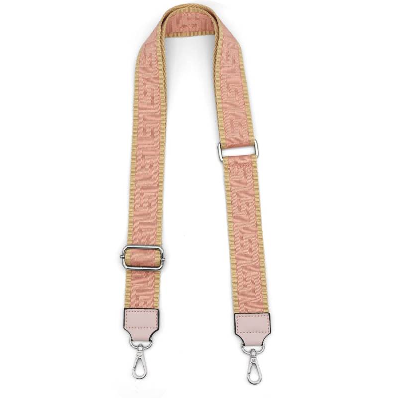 Taschengurte Zum Wechseln Silber Karabiner Verstellbarer Schultergurt für Taschen 3.8 Breit Taschengurt Schulterriemen für Taschen für Damen Herren 80-135cm Verstellbarer Taschenriemen (Rosa) von REETEE