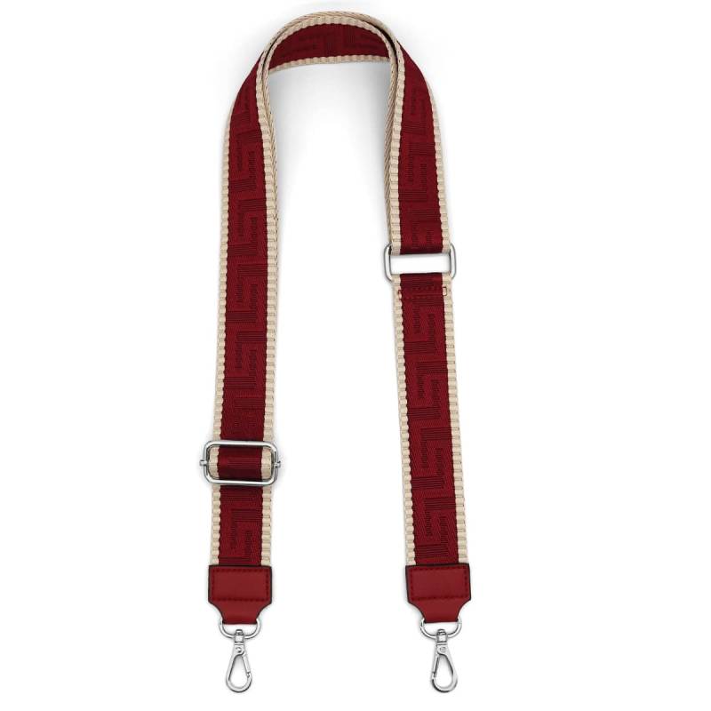 Taschengurte Zum Wechseln Silber Karabiner Verstellbarer Schultergurt für Taschen 3.8 Breit Taschengurt Schulterriemen für Taschen für Damen Herren 80-135cm Verstellbarer Taschenriemen (rot) von REETEE