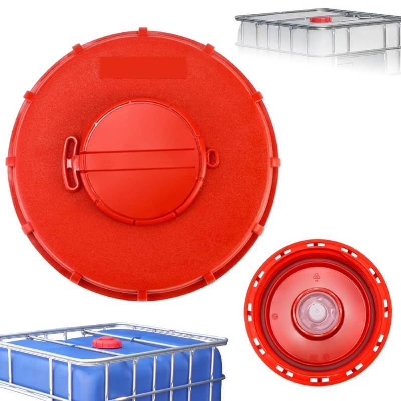 REFORUNG IBC Tankdeckel Verschlussdeckel 163mm IBC Tank Deckel PE IBC Container Zubehör Deckel Kunststoff IBC Adapter Kappe Tankdeckel Tankanschluss mit Entlüftung für Wasser Flüssigkeitsspeicher von REFORUNG