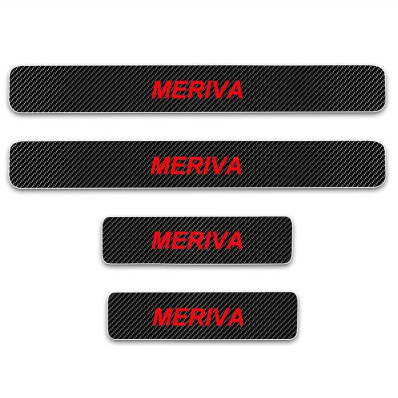 4 Stück Einstiegsleisten Abdeckung, für OpEL Meriva Auto Tür Schritt Platte Abdeckung Dekoration Türschwellen,B von REIJAX