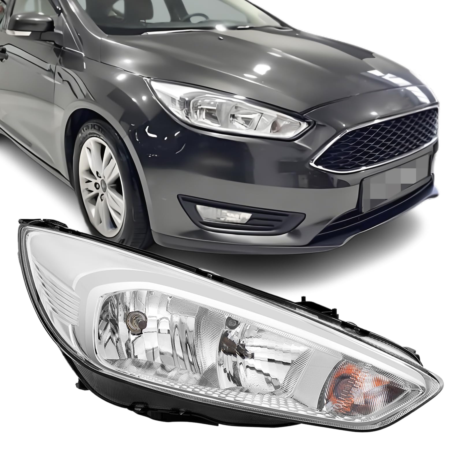 REINKO Alu Front Scheinwerfer Rechts für Ford Focus III MK3 Facelift Hauptscheinwerfer von REINKO