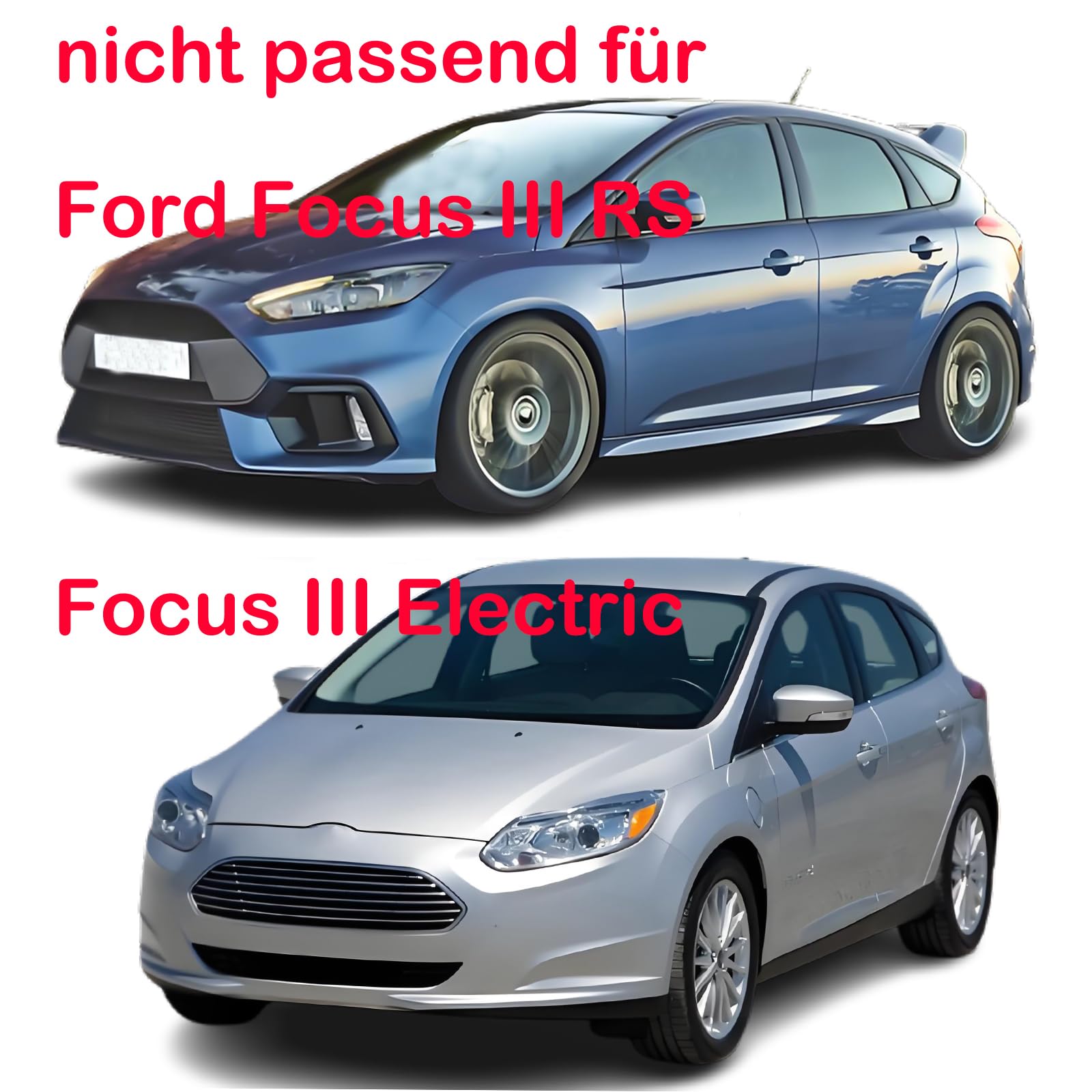 REINKO Front Scheinwerfer für Ford Focus III MK3 Facelift Schwarz Hauptscheinwerfer von REINKO