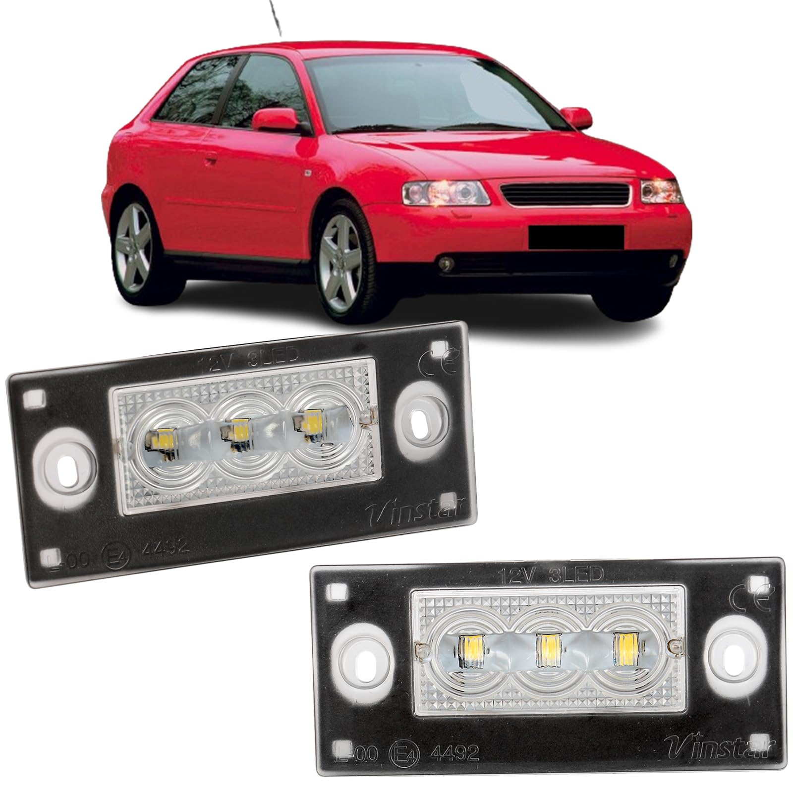 REINKO LED Kennzeichenbeleuchtung passt für Audi A3 8L A4 Limo./Avant B5 8D Facelift von REINKO