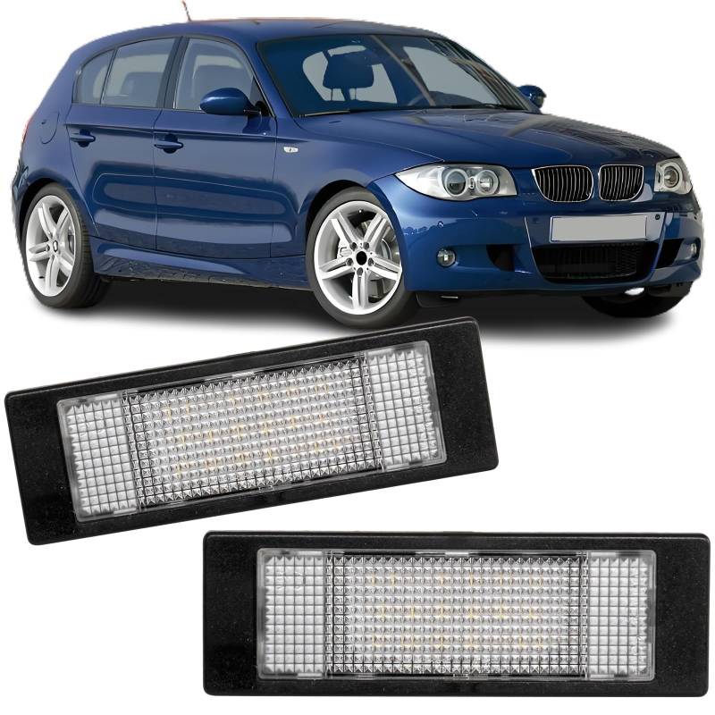 REINKO LED Kennzeichenbeleuchtung passt für BMW 1er E87 E81 F20 F21 6er E63 E64 F06 F12 F13 X2 F39 X4 G02 I3 I8 Z4 E85 E86 E89 Mini R60 R61 R55 F54 von REINKO