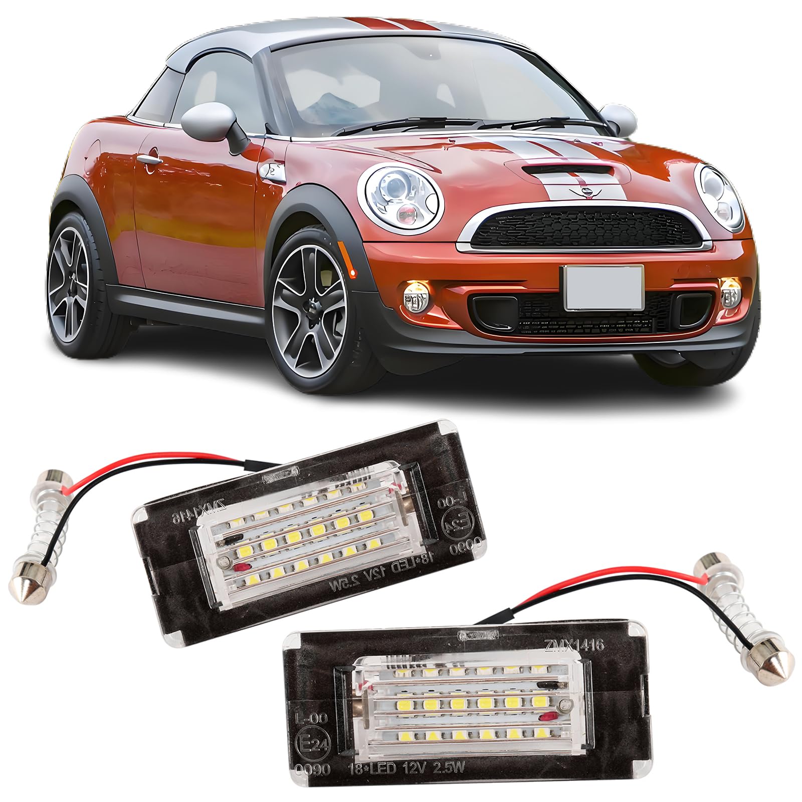 REINKO LED Kennzeichenbeleuchtung passt für Mini Cooper R56 R57 R58 R59 von REINKO