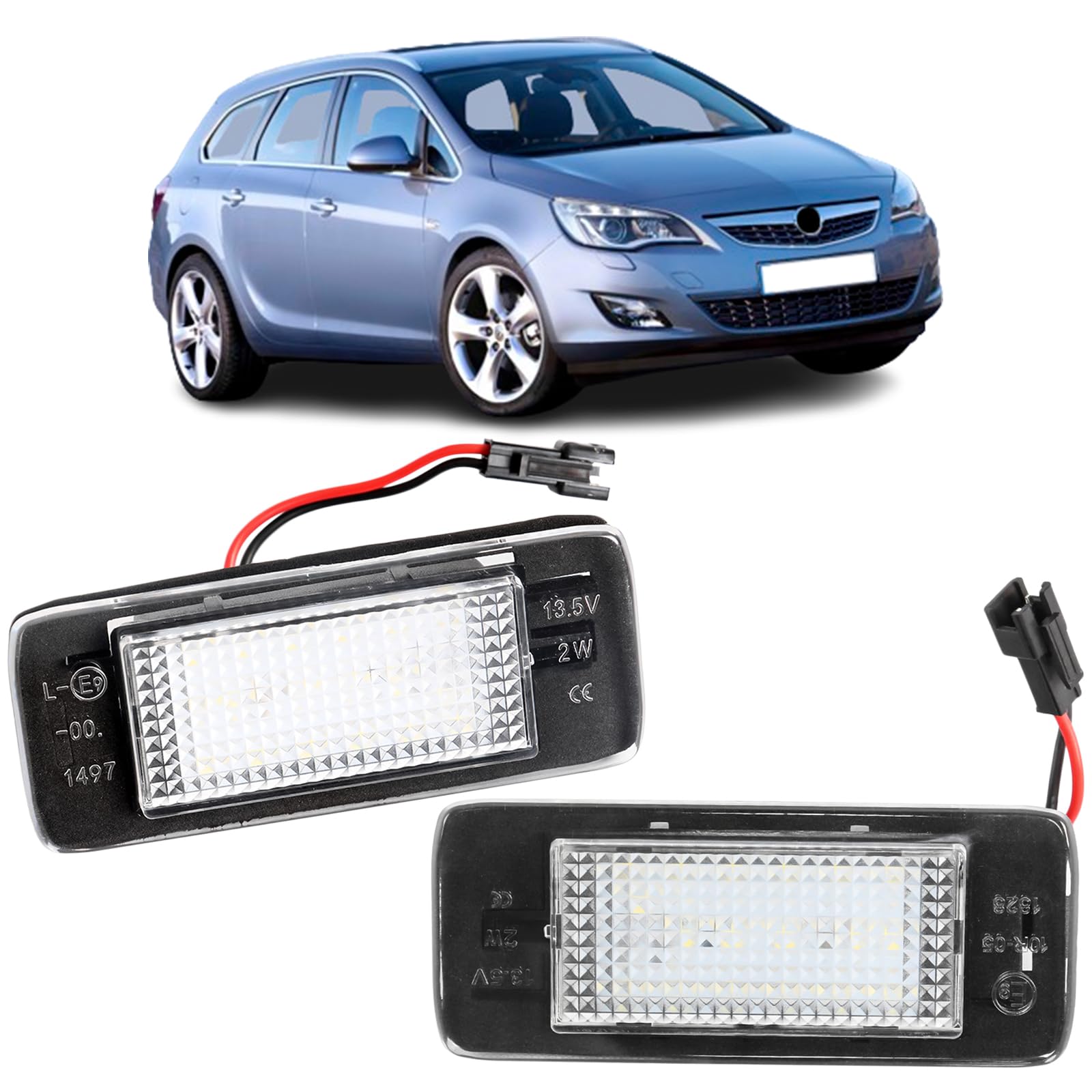 REINKO LED Kennzeichenbeleuchtung passt für Opel Astra J Caravan Zafira Tourer C von REINKO