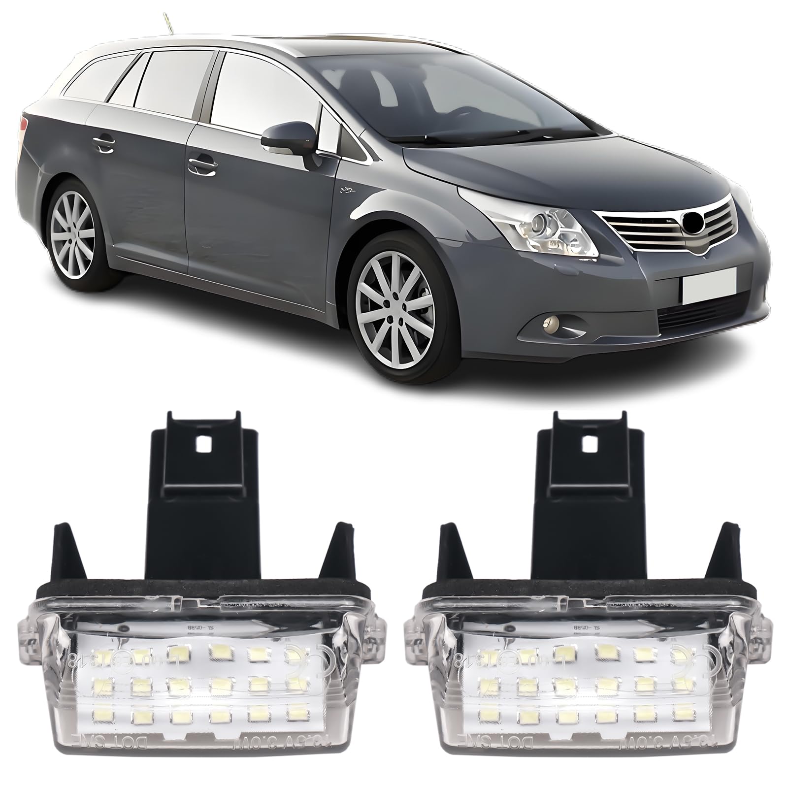 REINKO LED Kennzeichenbeleuchtung passt für Toyota Avensis Kombi T27 Auris E15 Verso R2 Vorfacelift von REINKO